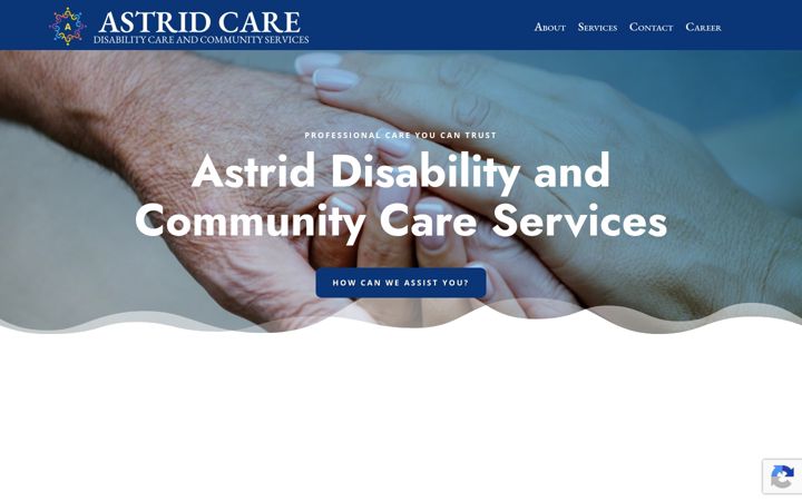 Screenshot of astridcare.com.au
