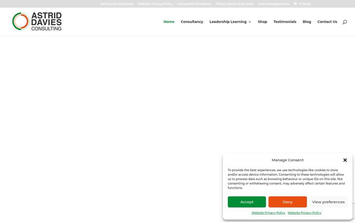 Screenshot of astriddaviesconsulting.co.uk