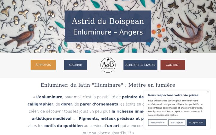 Screenshot of astridduboispean.fr