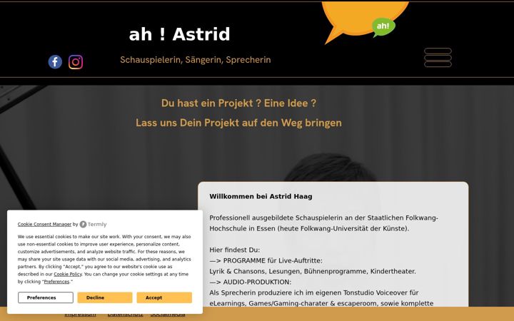 Screenshot ta' astridhaag.de