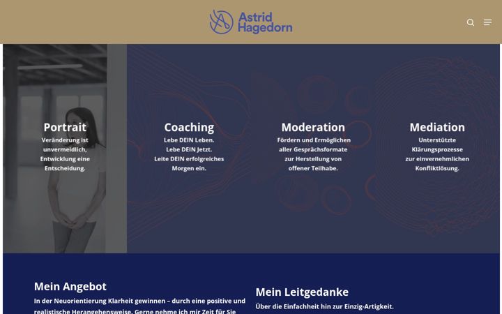 Skærmbillede af astridhagedorn-coaching.de