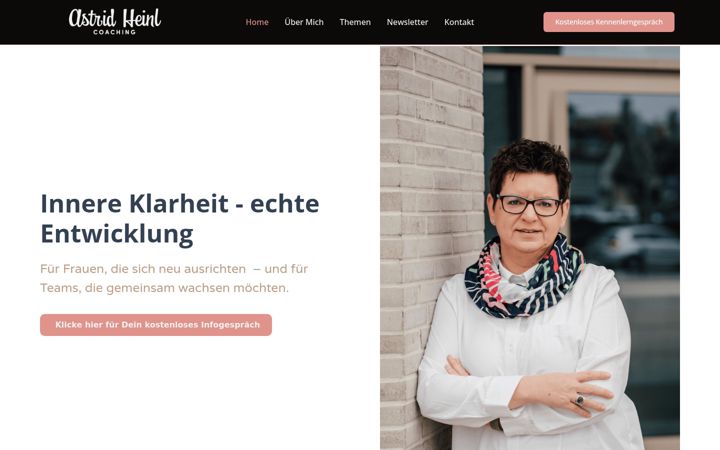 Skærmbillede af astridheinl.de