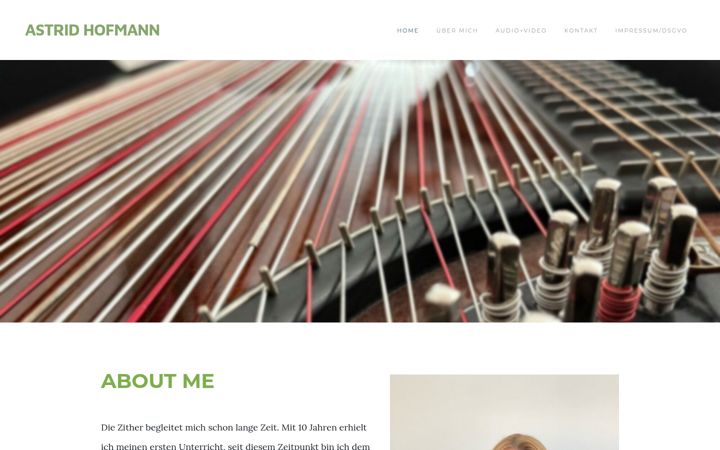 Screenshot of astridhofmann.at