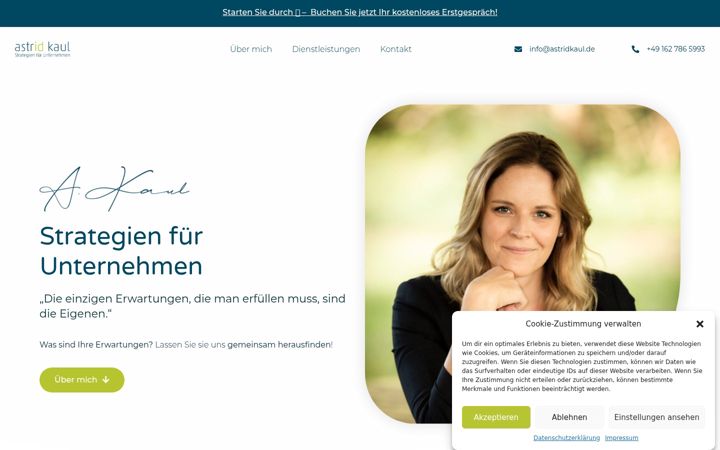 Skærmbillede af astridkaul.de