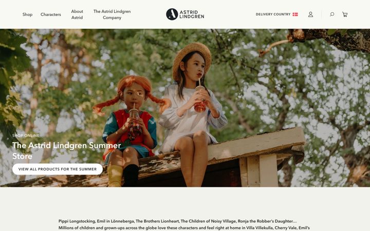 Screenshot of astridlindgren.com