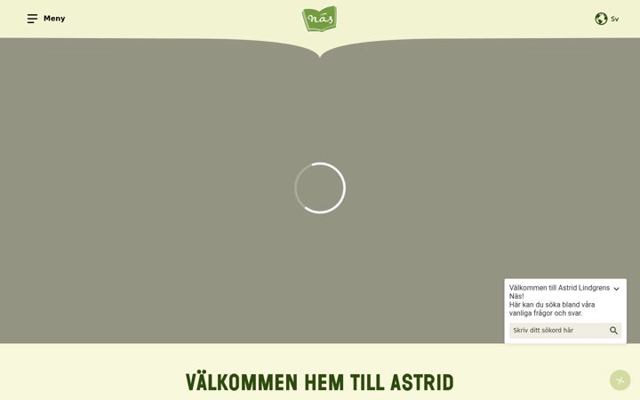 Ekrānuzņēmums no astridlindgrensnas.se