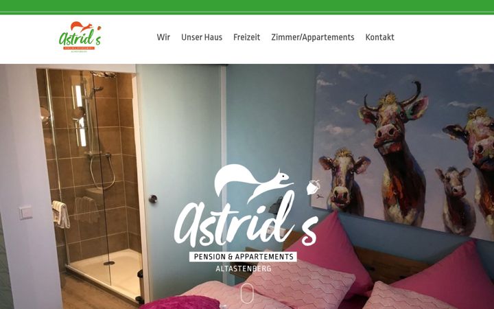 Screenshot of astrids-pension.de