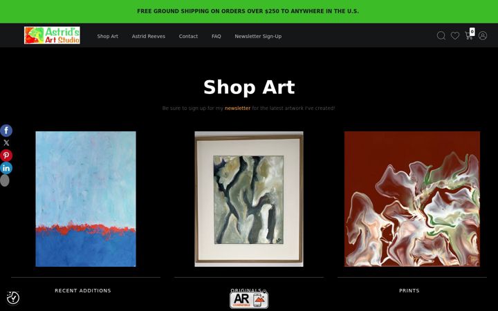 Ekrano kopija astridsartstudio.com