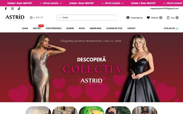 Screenshot of astridshop.ro