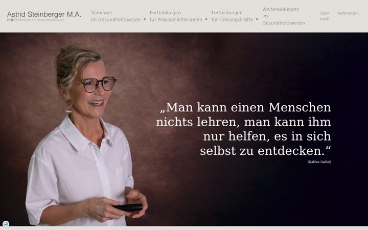 Screenshot of astridsteinberger.de