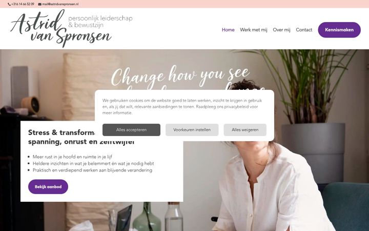 Screenshot of astridvanspronsen.nl