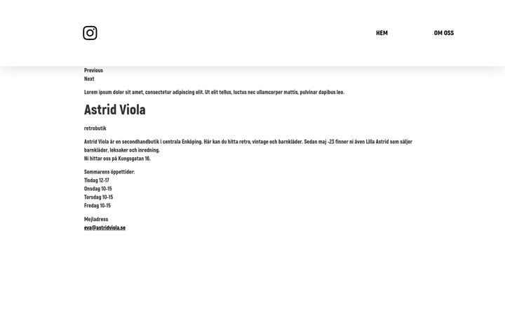 Screenshot of astridviola.se