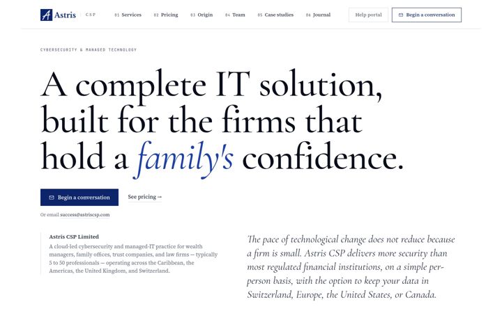 Screenshot of astriscsp.com