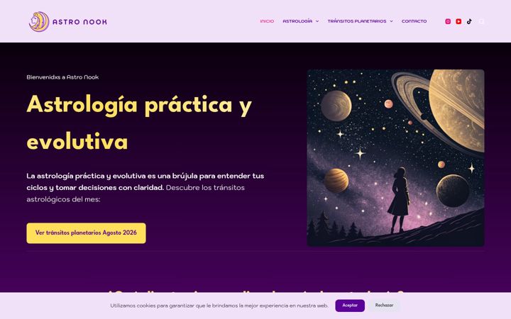 Captura de pantalla de astro-nook.com
