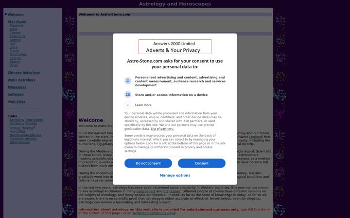 Screenshot of astro-stone.com