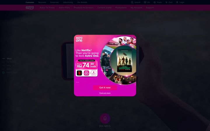 Screenshot of astro.com.my
