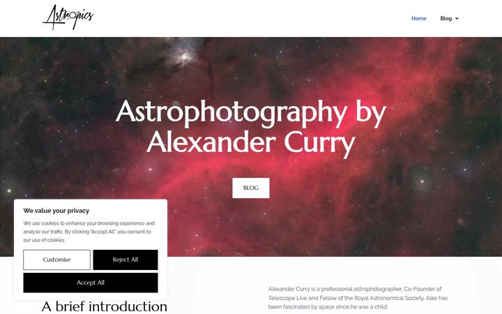 Screenshot of astro.pics