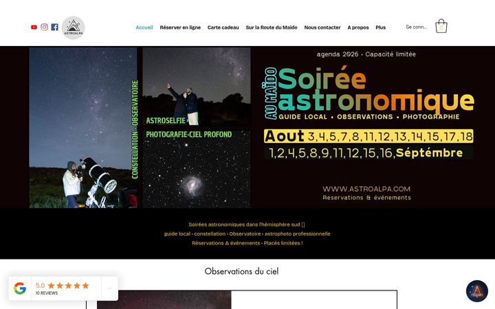 Captura de pantalla de astroalpa.com
