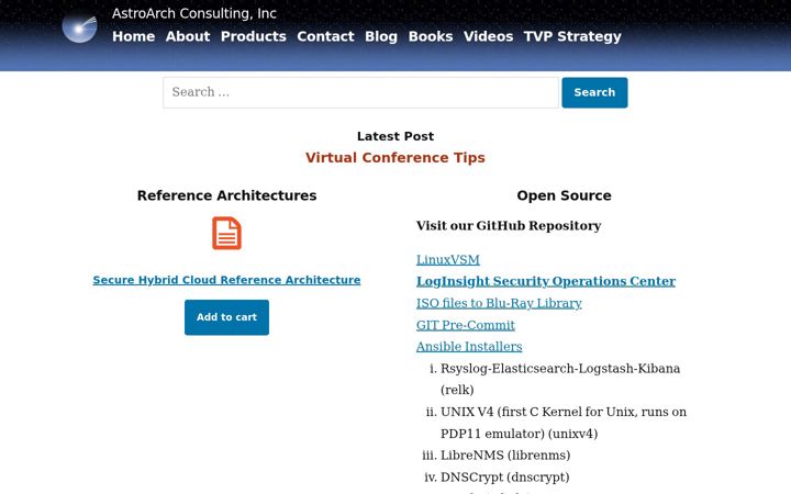 Screenshot of astroarch.com