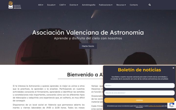 Snimka zaslona za astroava.org