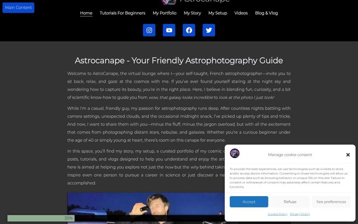 Screenshot of astrocanape.com