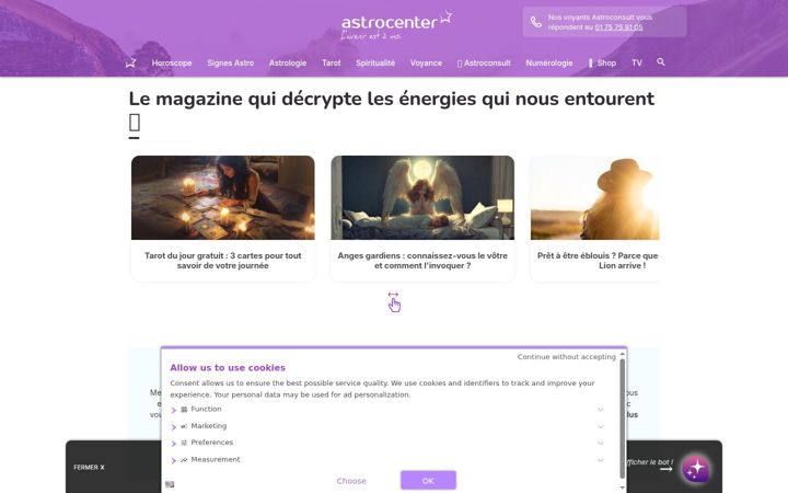 Screenshot of astrocenter.fr