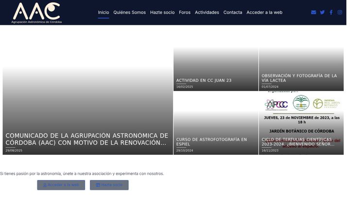Kuvakaappaus sivustosta astrocordoba.es