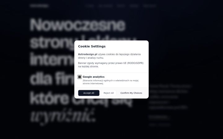 Screenshot von astrodesign.pl