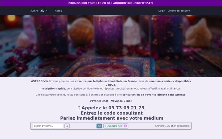 Screenshot of astrodivin.fr