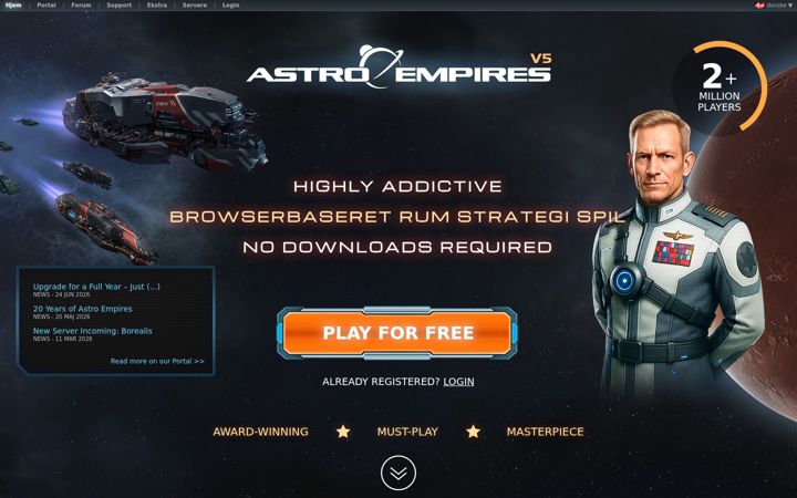 Screenshot di astroempires.com