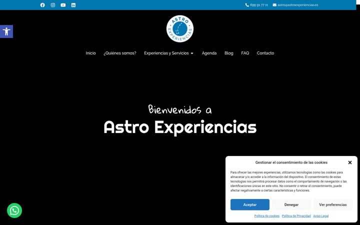 Screenshot of astroexperiencias.com