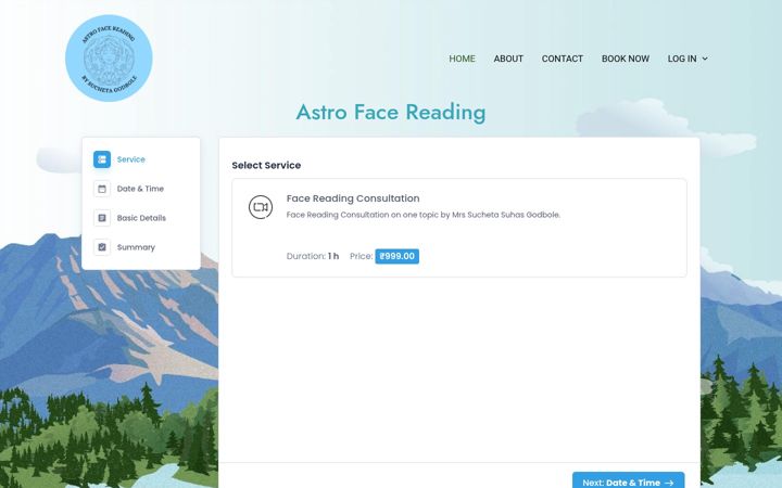 Screenshot van astrofacereading.in