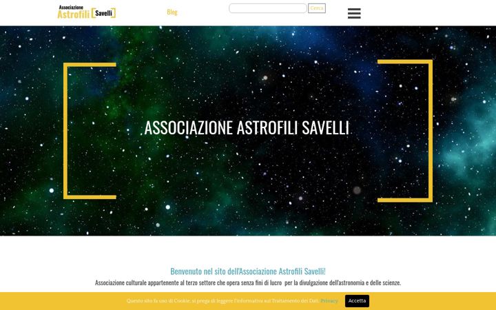 Screenshot of astrofili-savelli.it