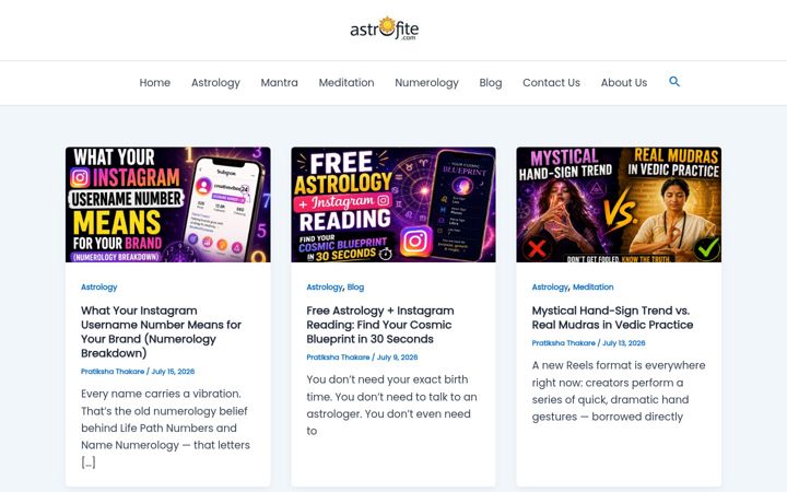 Screenshot of astrofite.com