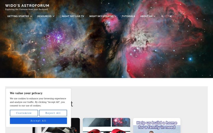 Snímek obrazovky astroforumspace.com