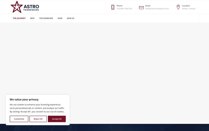 Screenshot of astroframework.com