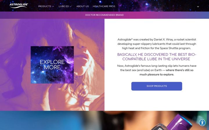Snímek obrazovky astroglide.com