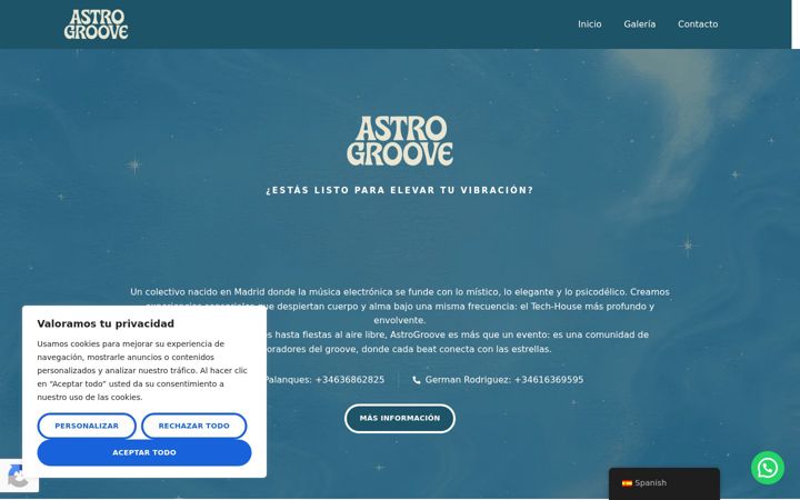 Screenshot of astrogroove.es