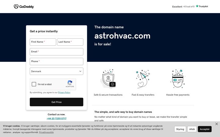 Screenshot of astrohvac.com