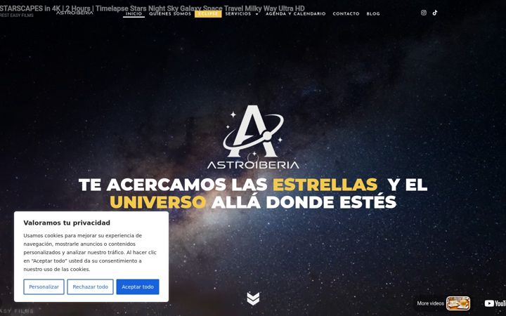 Snímek obrazovky astroiberia.com