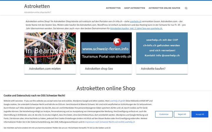 Snímek obrazovky astroketten.com