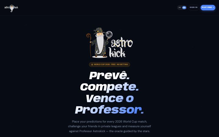 Screenshot of astrokick.com