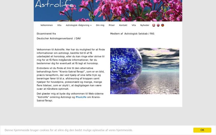 Screenshot of astrolife.eu