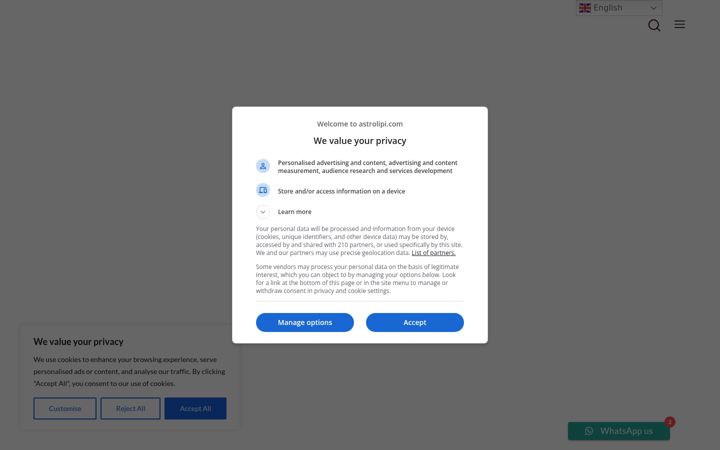 Screenshot of astrolipi.com