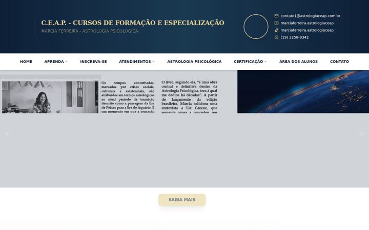 Snimka zaslona za astrologiaceap.com.br