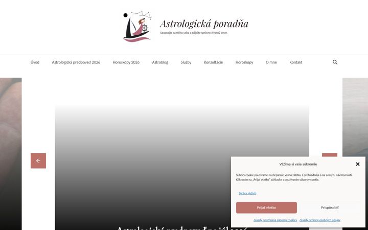 Snímek obrazovky astrologickaporadna.sk