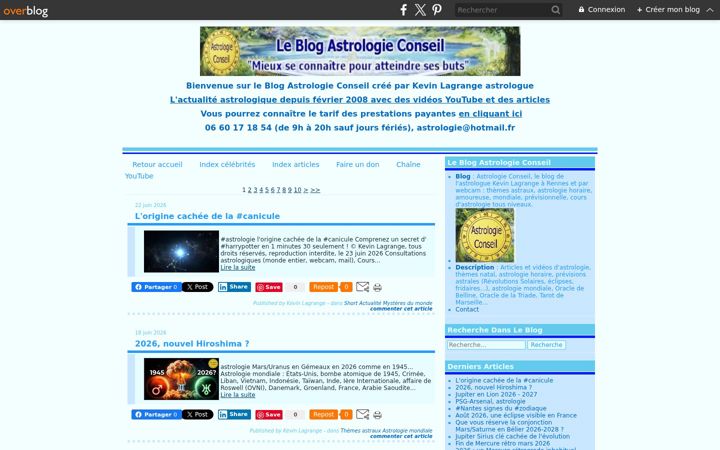 Captura de pantalla de astrologie-conseil.eu