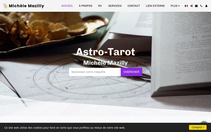 Screenshot of astrologie-tarologie-fr.com