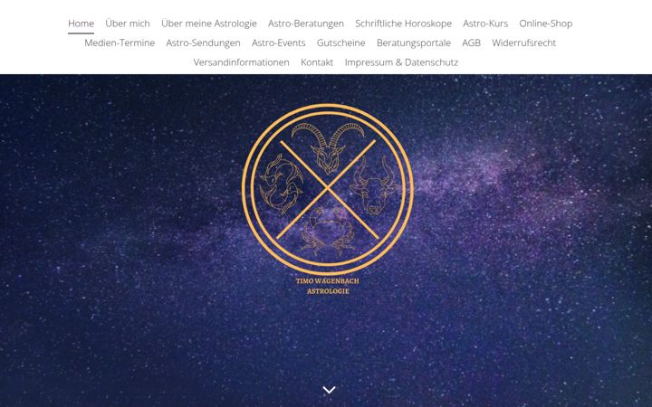 Ekrano kopija astrologie-wagenbach.de