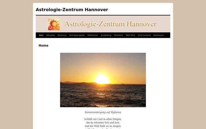Ekrano kopija astrologie-zentrum-hannover.de